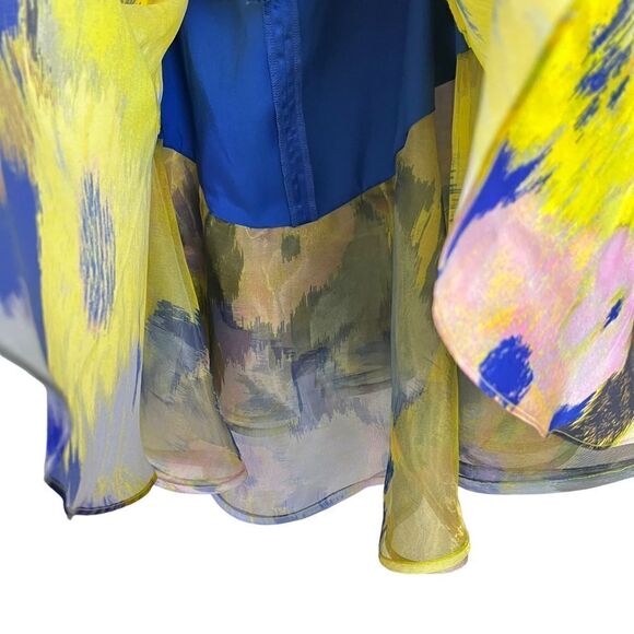 NEW Silvia Tcherassi Analissa Cut Out Silk Abstract Floral Dress Medium - Picture 10 of 14